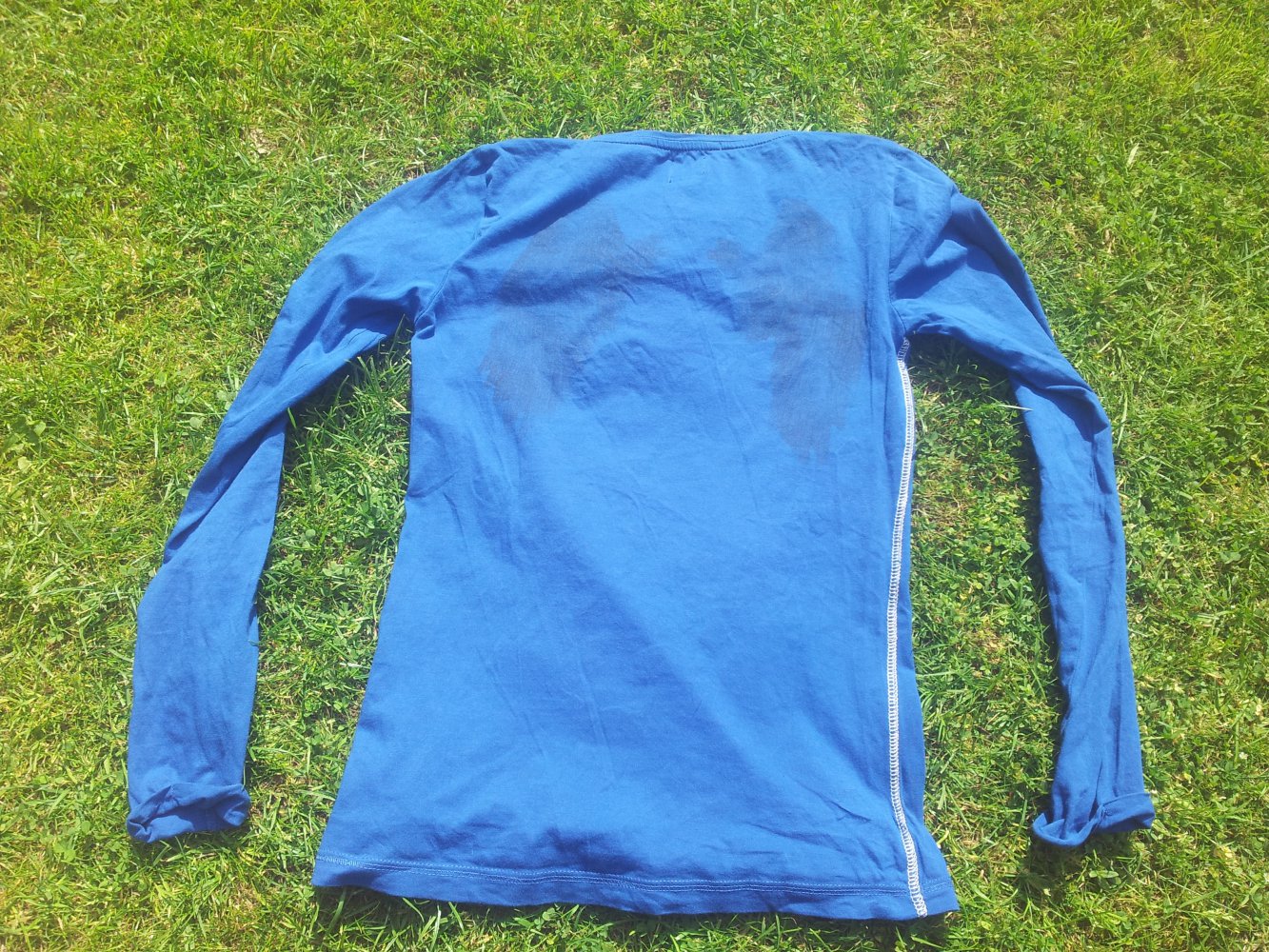 Pullover blau Only Spruch Engelsflügel Gr. M 