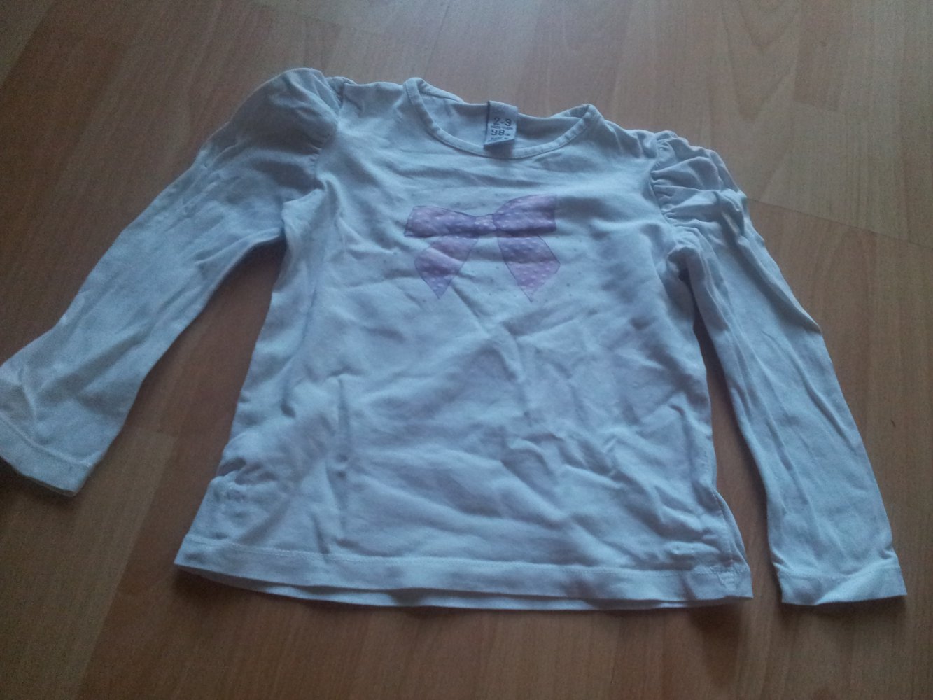 Pullover weiß lila Schleife Zara Gr. 98