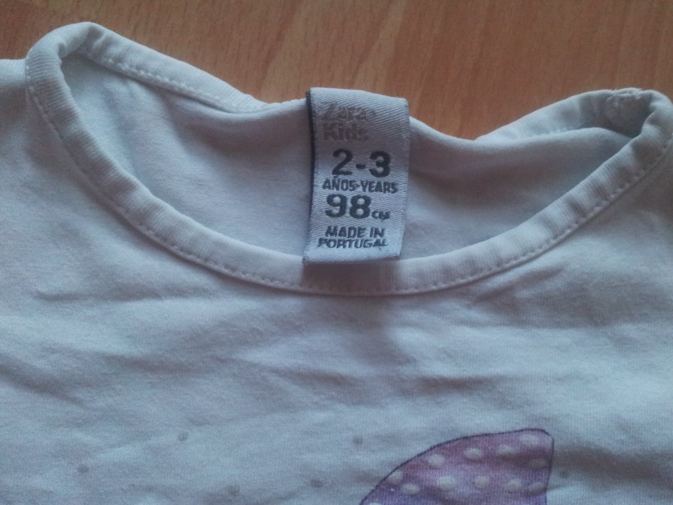 Pullover weiß lila Schleife Zara Gr. 98