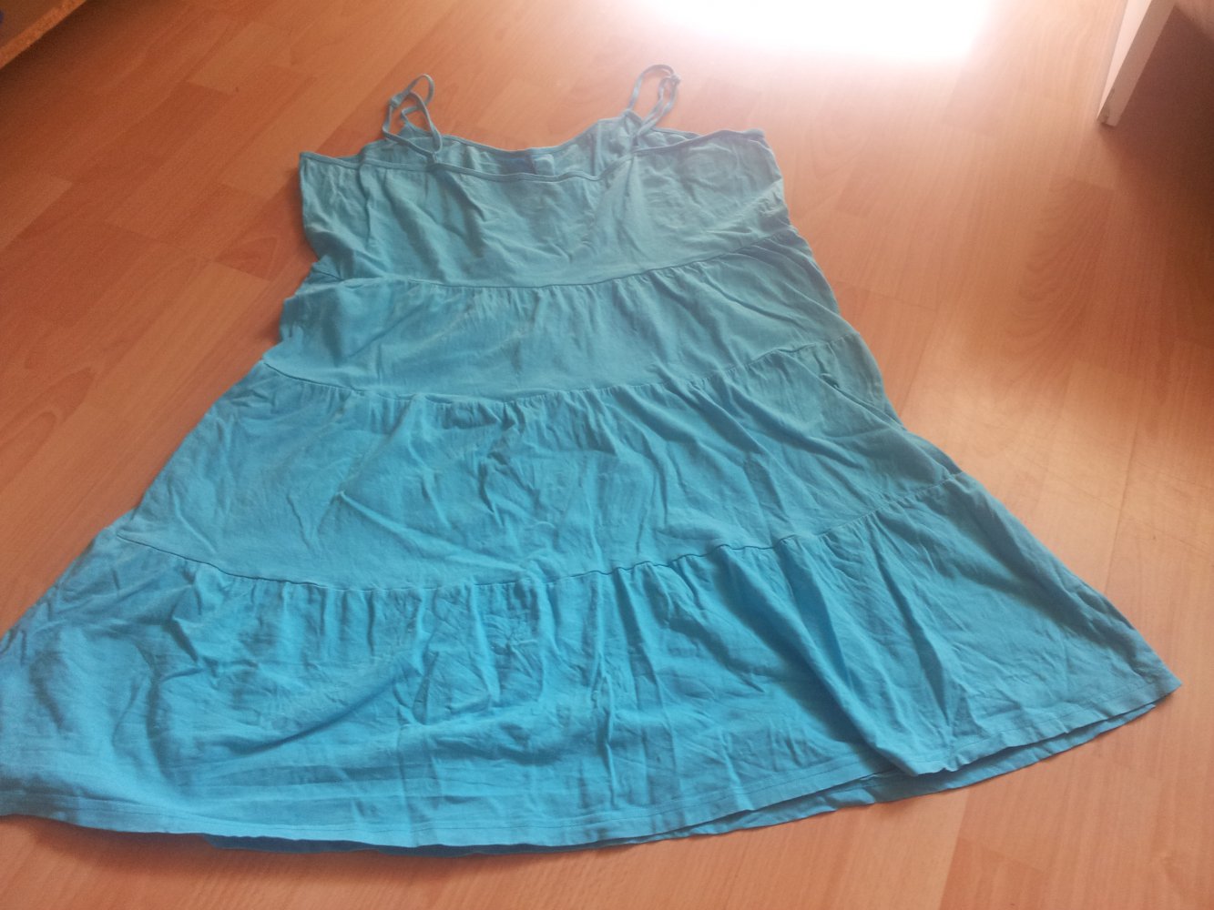  Kleid türkis Gr. 46 100% Baumwolle