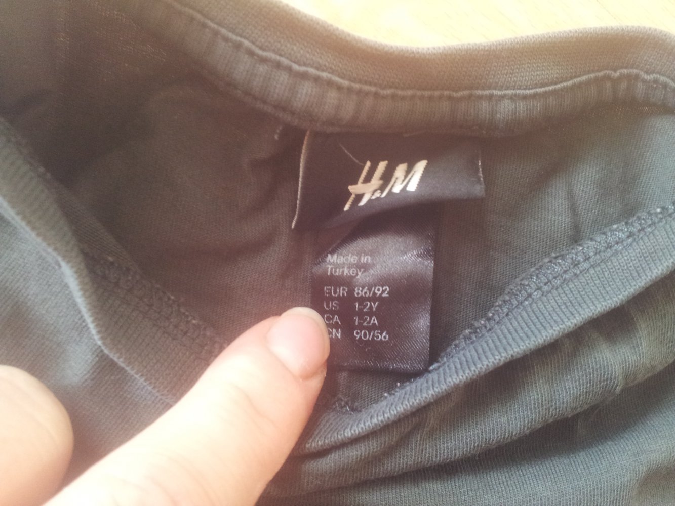 Shirt anthrazid H&M Gr. 86/92