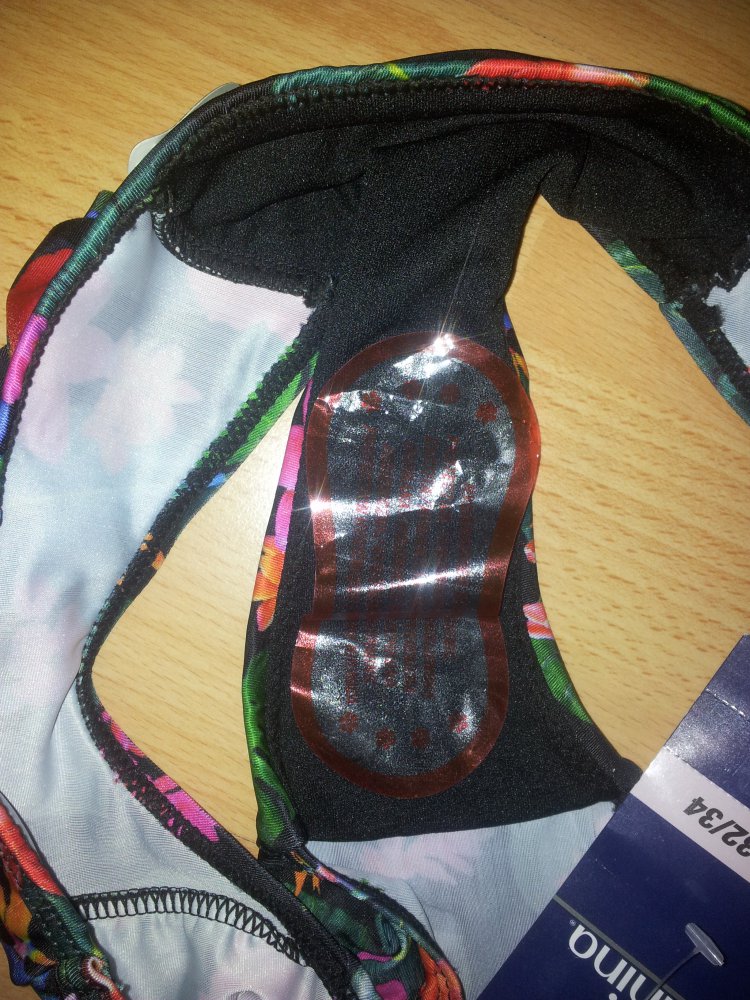 Bikini Höschen schwarz bunt Tropical Blumen Gr. XS 32/34 Neu mit Etikett