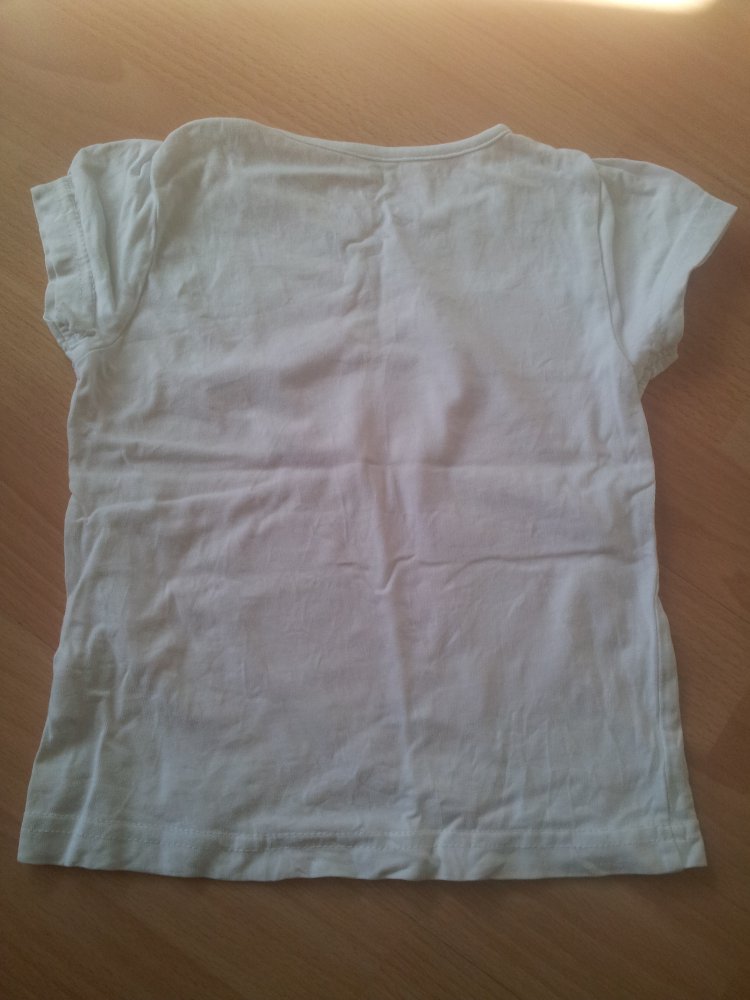  Shirt weiß türkis Schleife Gr. 104