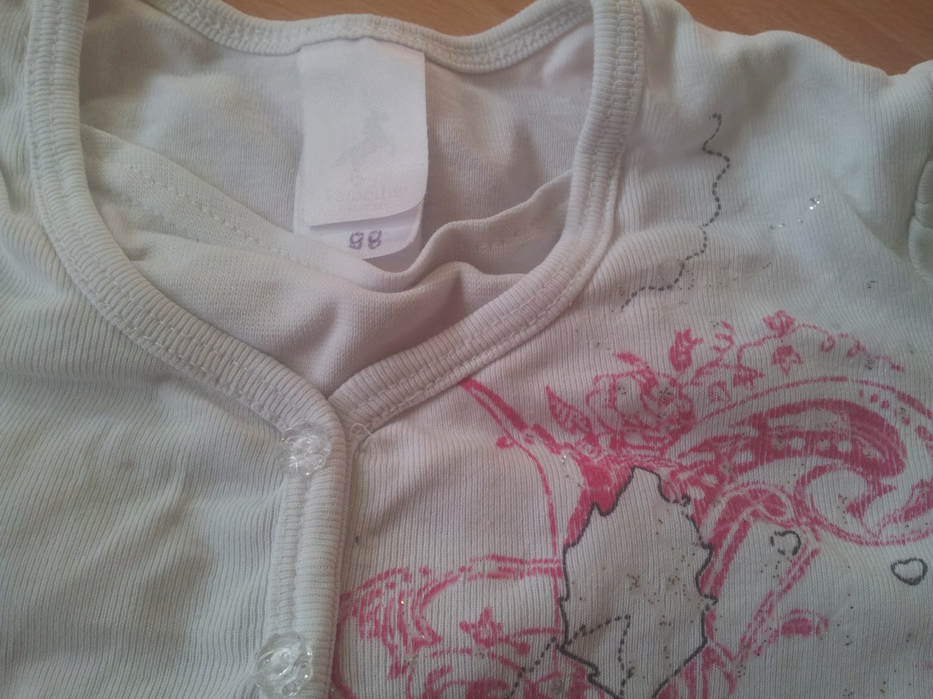  Pullover weiß C&A rosa glitzer Gr. 98