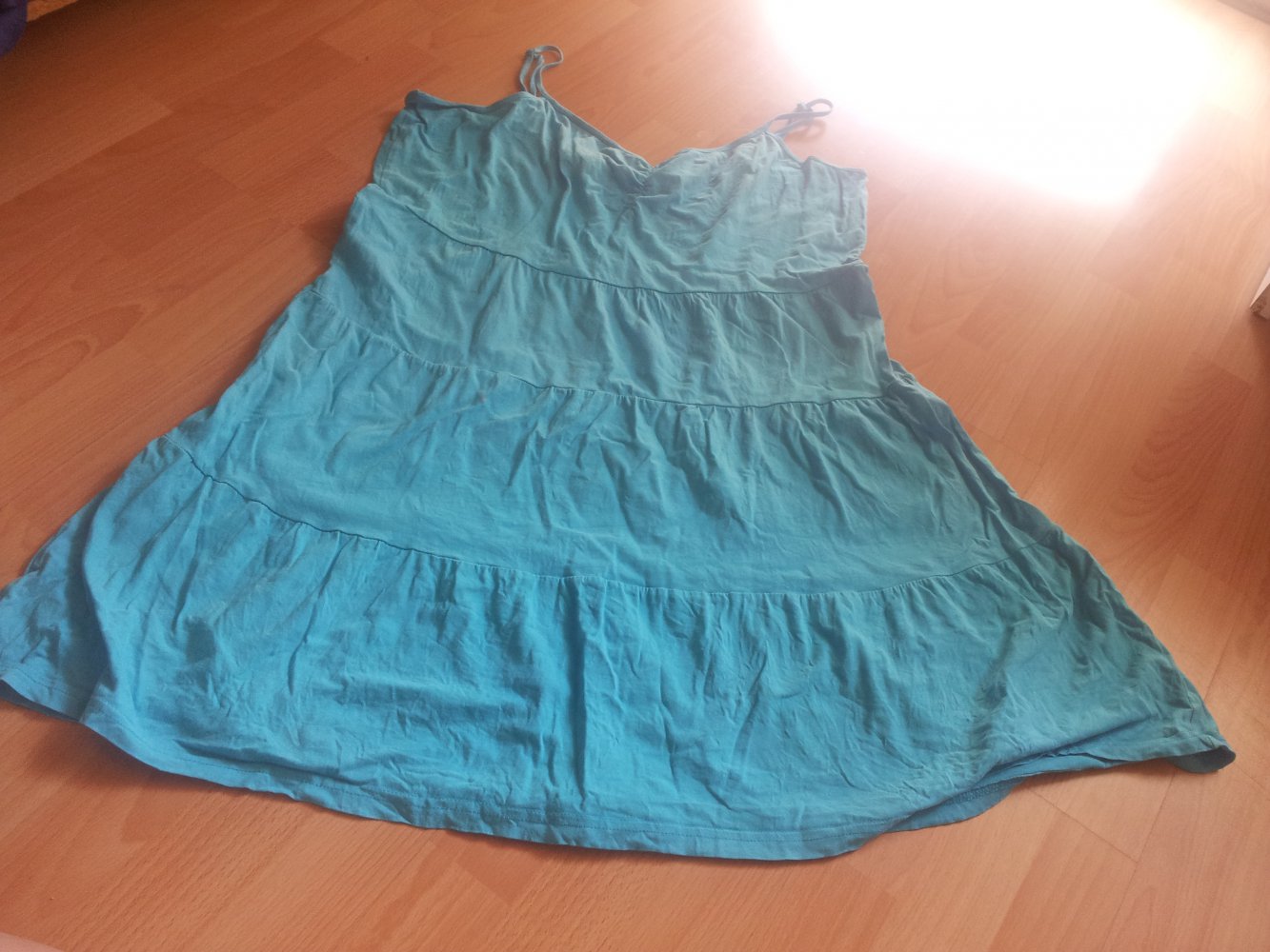  Kleid türkis Gr. 46 100% Baumwolle