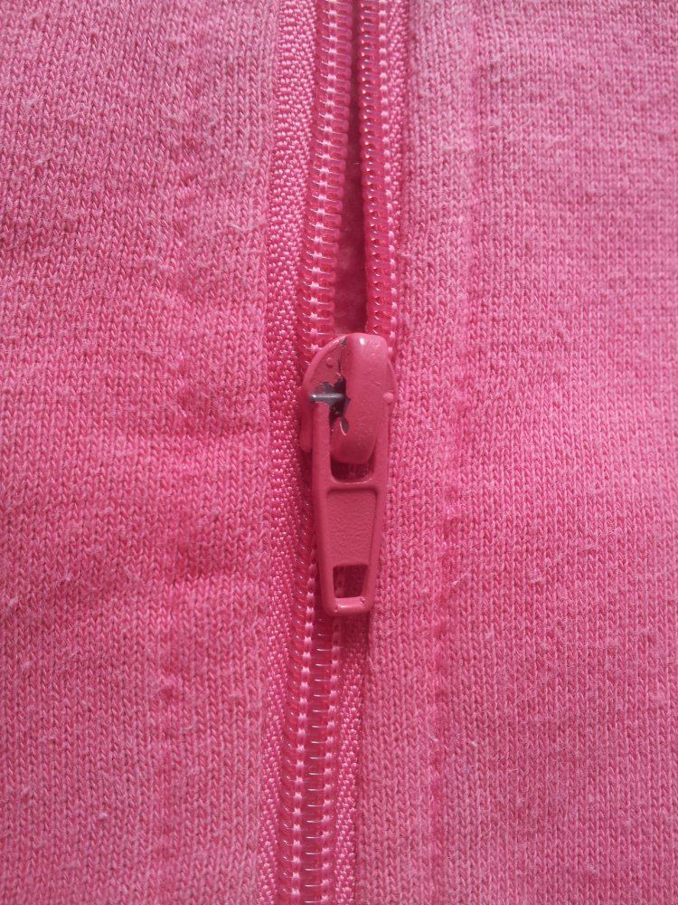 Kapuzenjacke Hoodie rosa pink weiß Gr. 104/110
