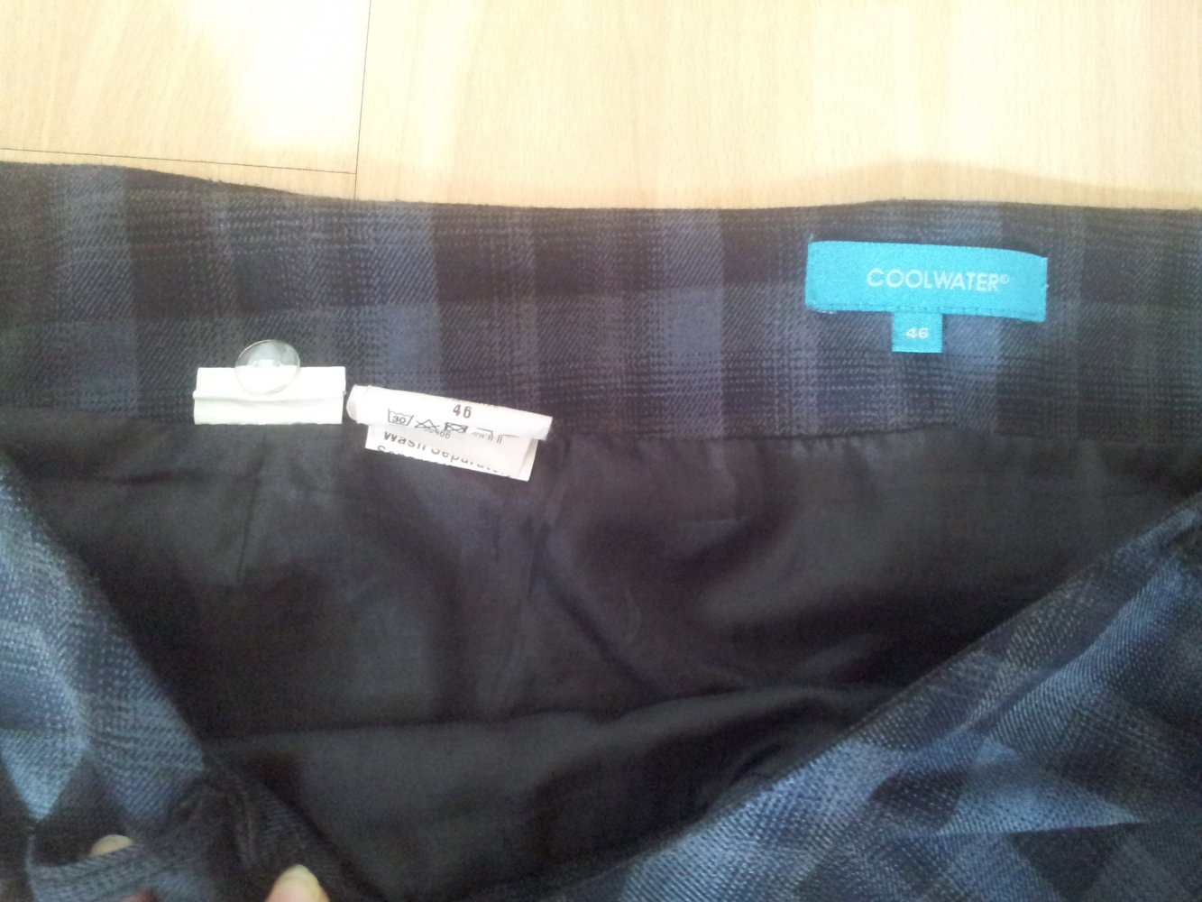 Rock Cool Water Gr. 46 schwarz grau kariert 