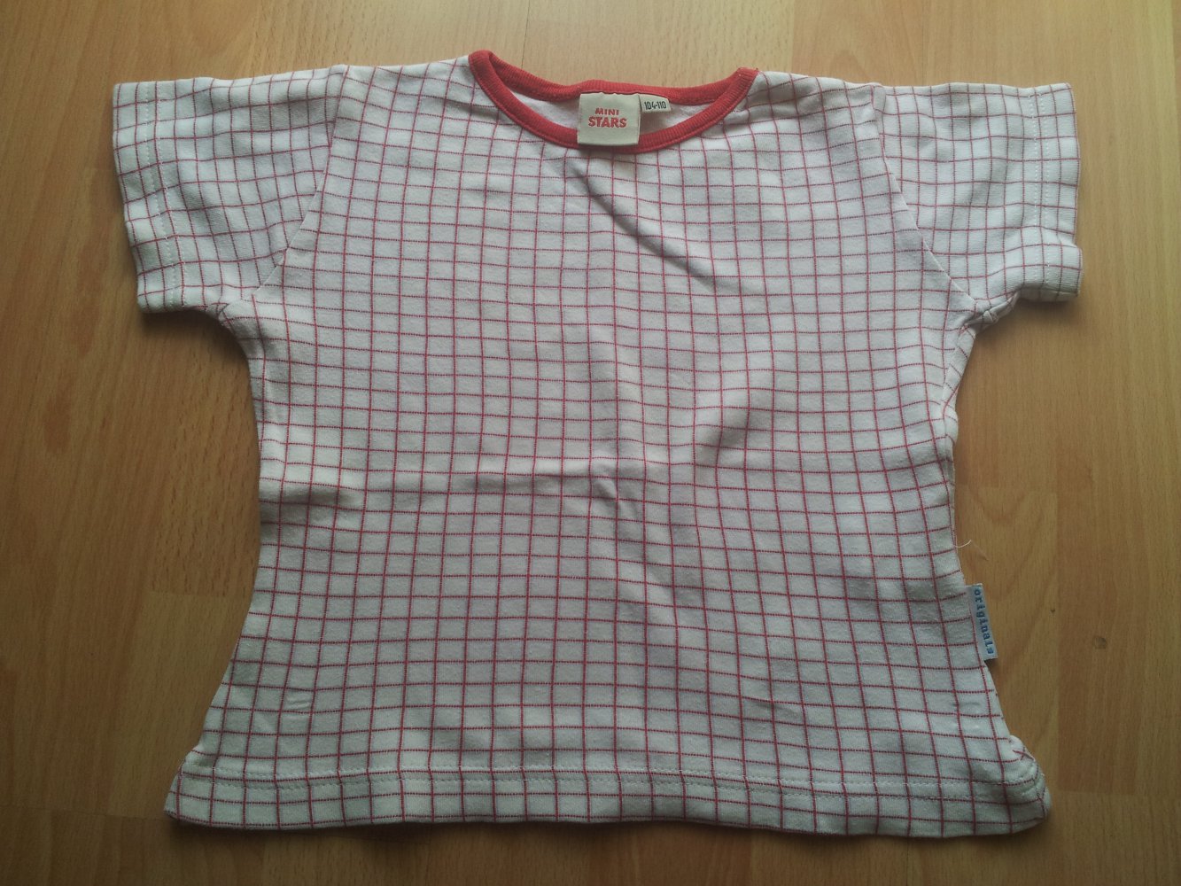 T-Shirt rot weiß kariert  Gr. 104/110