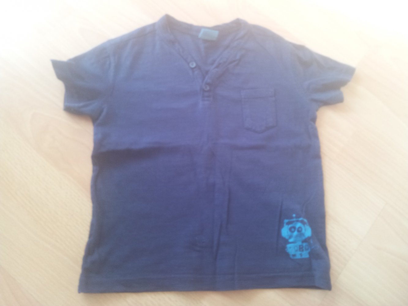 Shirt dunkelblau blau hellblau Roboter Gr. 104 
