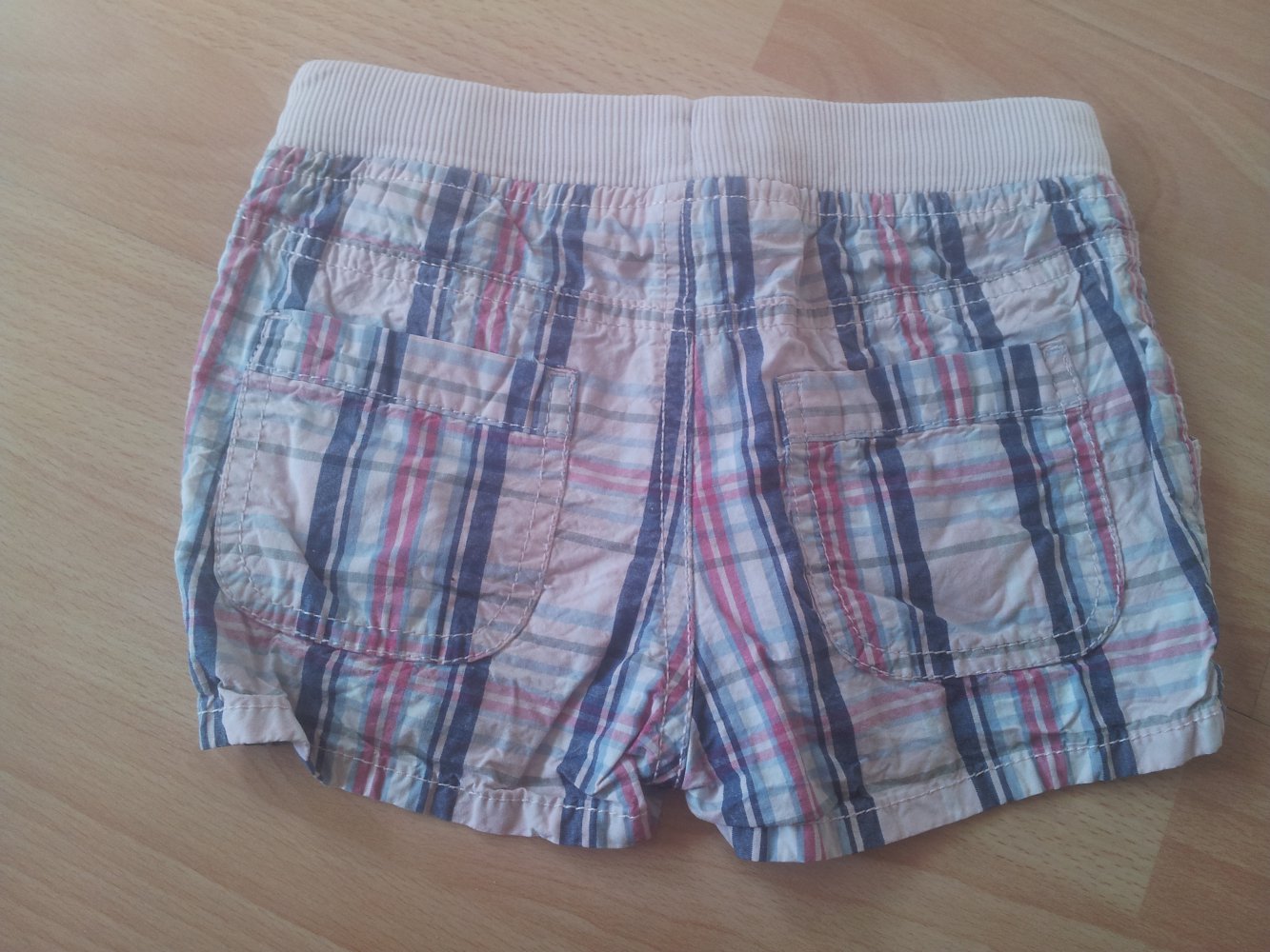  kurze Hose H&M L.O.G.G. rosa bunt kariert Gr. 98