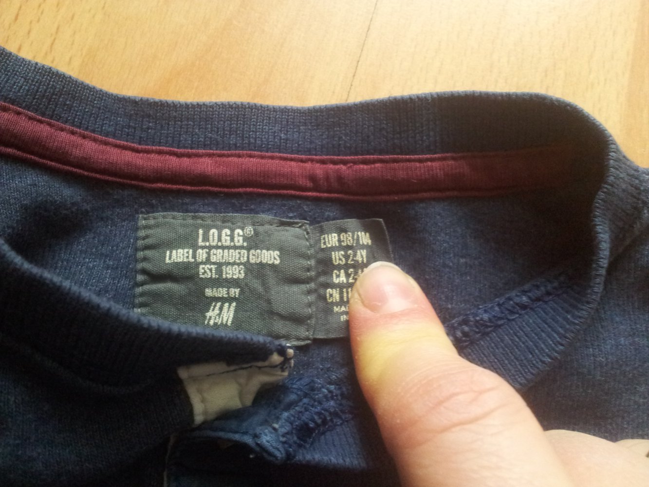 Pullover H&M L.O.G.G. dunkelblau Gr. 98/104