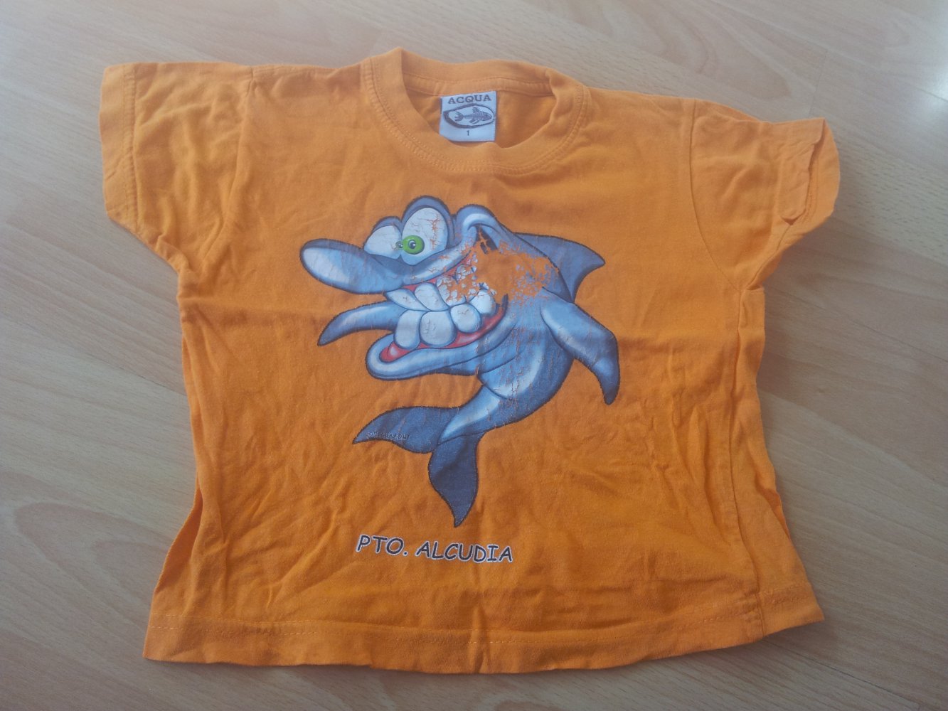 Shirt orange Hai Gr. 86/92