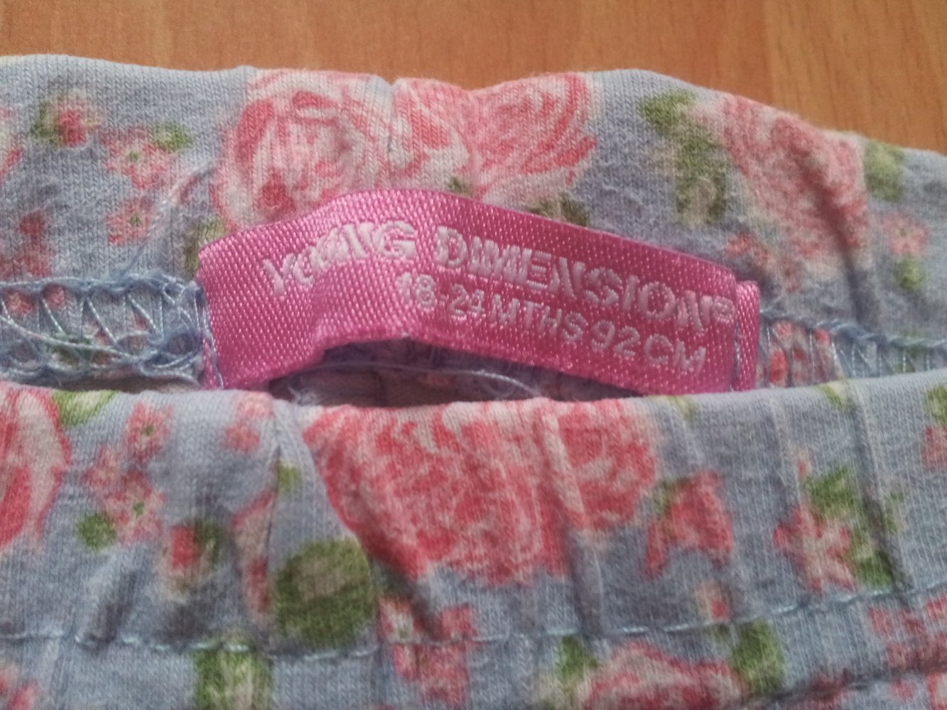 Leggings hellblau Rosen Blumen rot weiß grün Gr. 92