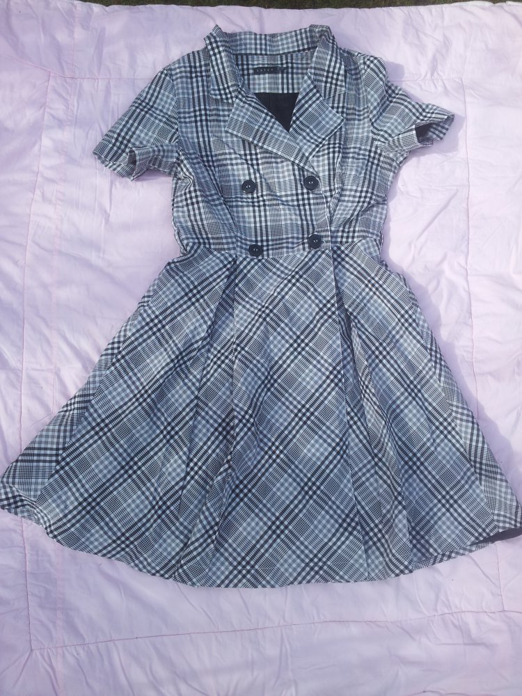 Kleid schwarz weiß Kariert Koton Gr. 42