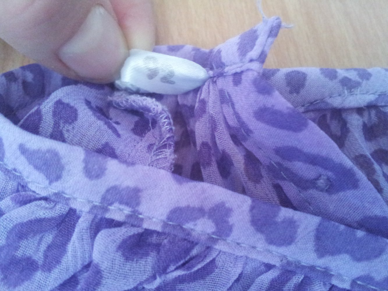 Bluse lila Leopard Gr. 92 durchsichtig transparent 