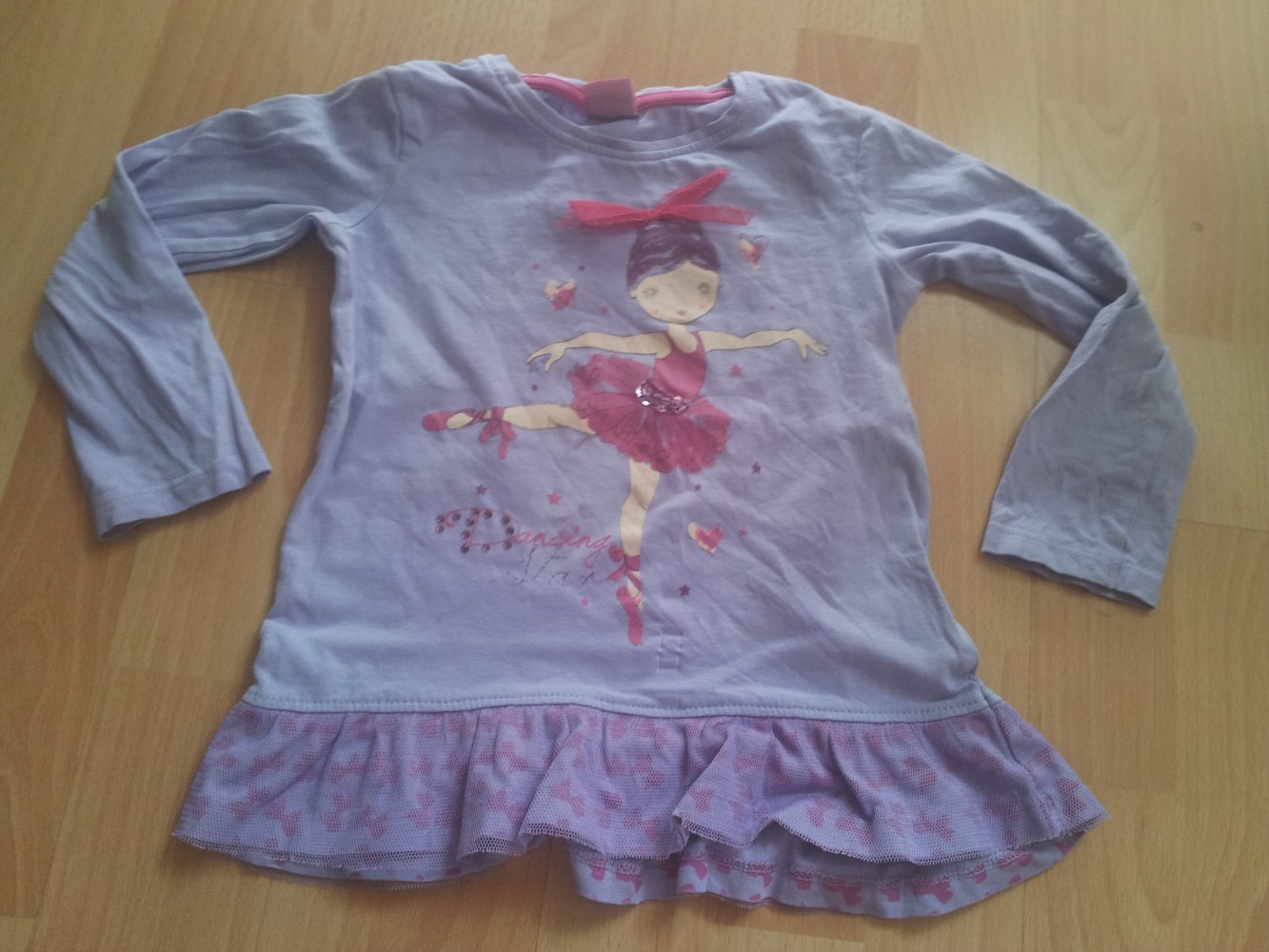 Pullover mit Tütü lila rosa Ballerina Tänzerin Gr. 98