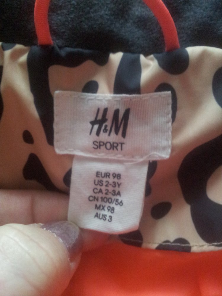 Winterjacke Leopard H&M mit Kaputze Gr. 98 neuwertig