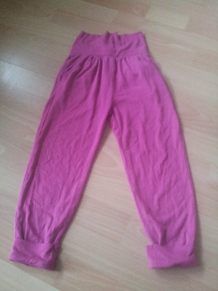 Haushose dünne Hose pink magenta Gr. 86/92
