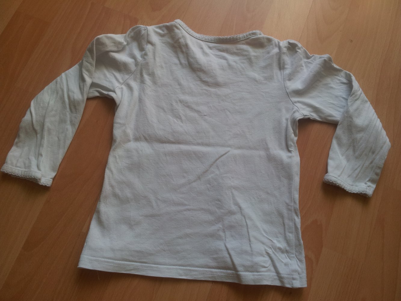 Pullover TCM weiß dezenter Druck in nude Gr. 98/104 