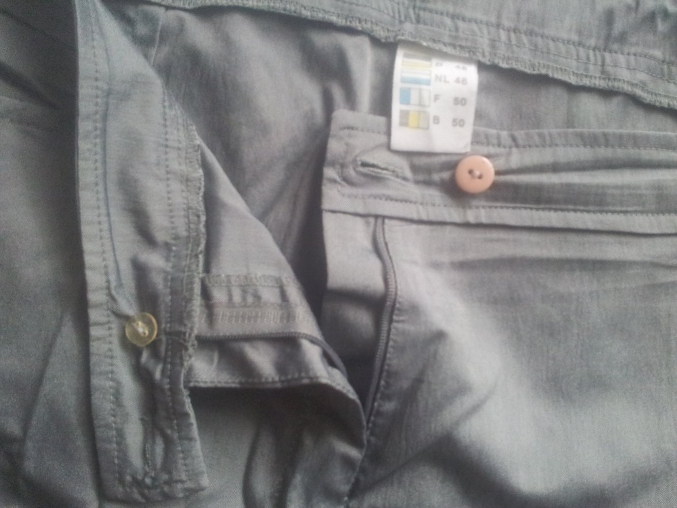 dünne Stoffhose Anzughose silber grau  Gr. 48