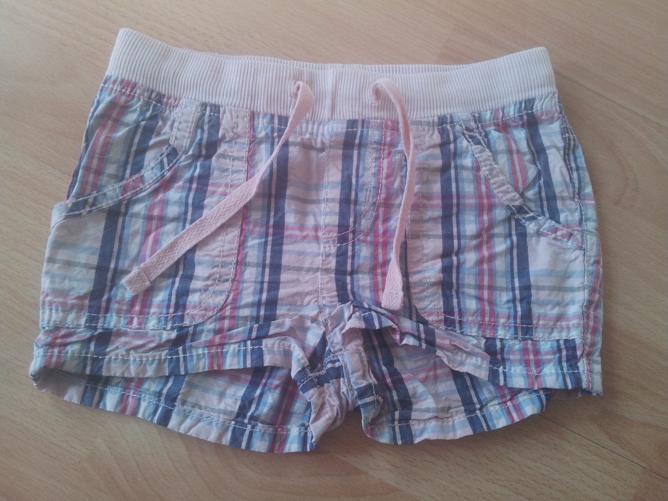  kurze Hose H&M L.O.G.G. rosa bunt kariert Gr. 98