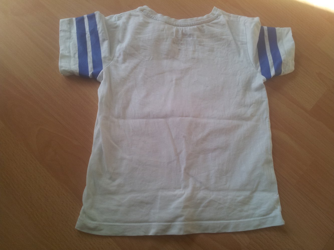  Shirt weiß blau grün Trikot-Style Monster C&A Gr. 110