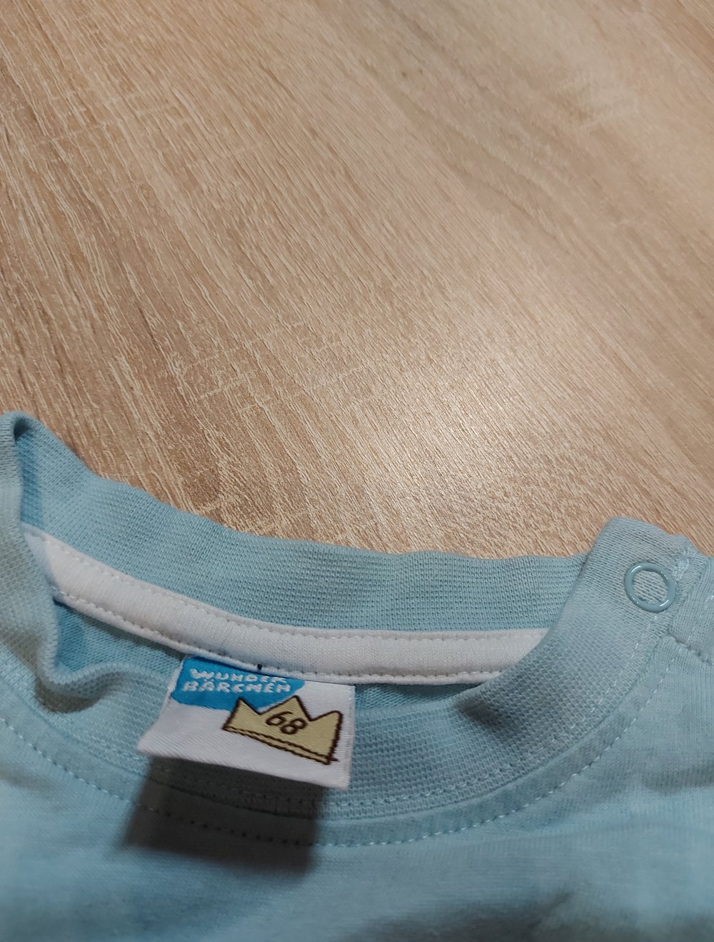 hellblaues Langarmshirt Größe 68 Wunderbärchen