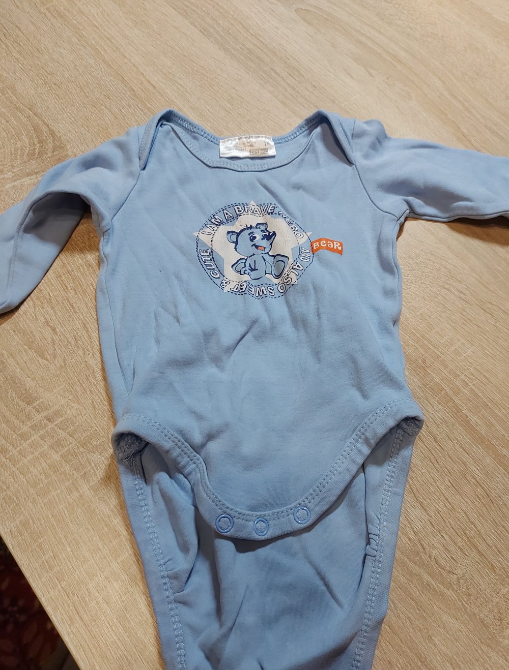 Langarmbody mit Print Größe 74