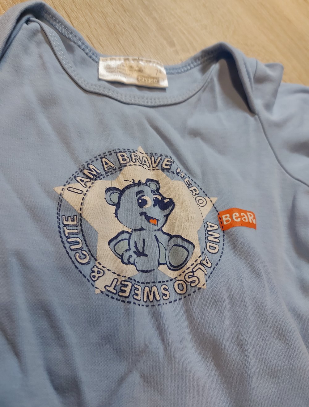 Langarmbody mit Print Größe 74