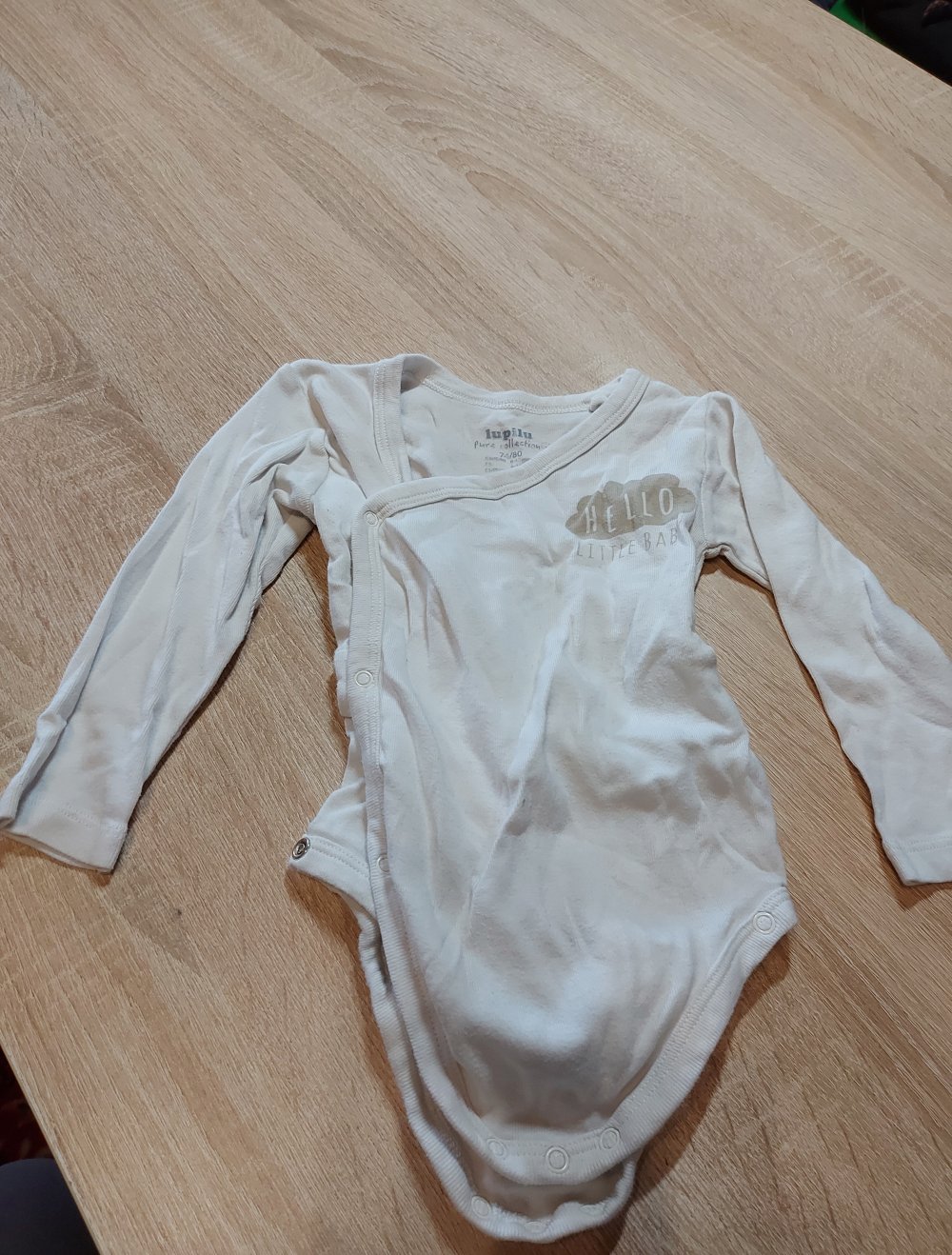 Langarm Wickelbody Größe 74/80 Lupilu