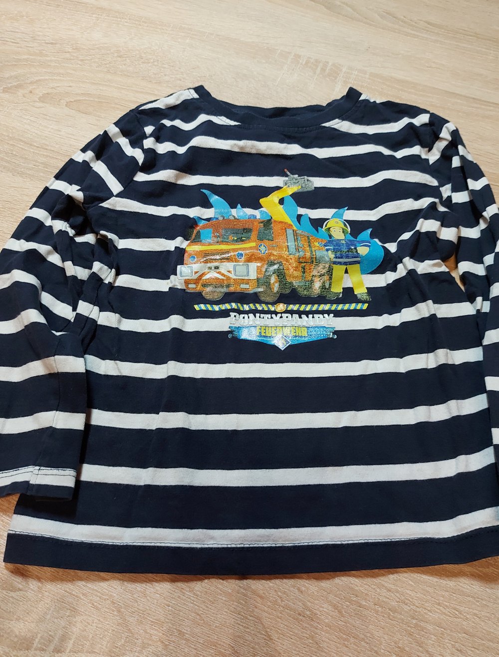 Gestreiftes Langarmshirt Feuerwehr Mann Sam Größe 116