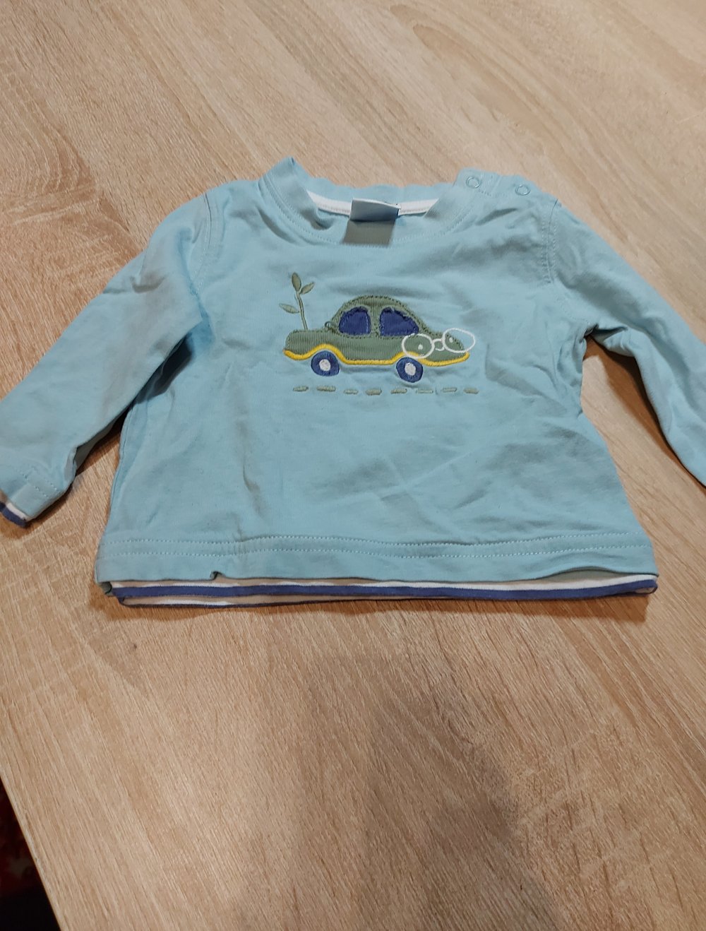 hellblaues Langarmshirt Größe 68 Wunderbärchen