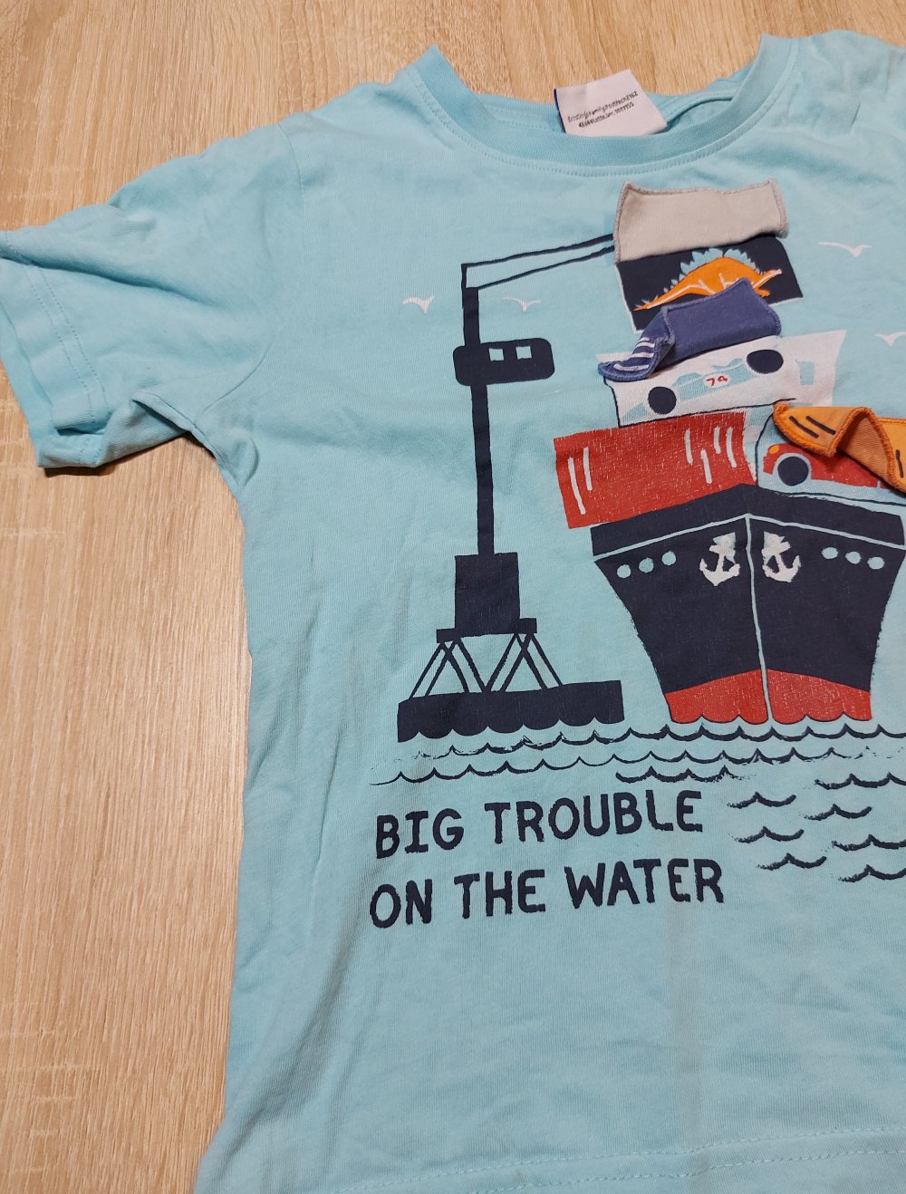 hellblaues T-shirt mit Print Größe 116 Topolino