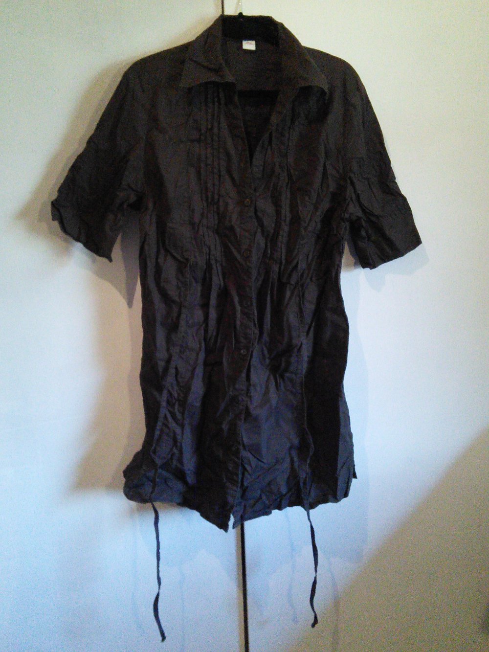 Schokobraune Longbluse