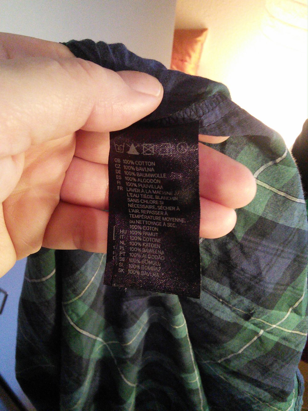 Britische Karo-Longbluse