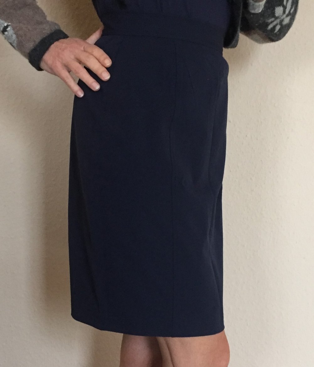 The Henssler Collection High Waist Stretch Rock Gr.36 Navy Blau