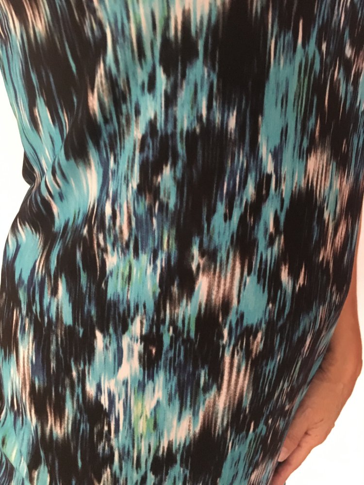 Gina Benotti Sommerkleid Gr.S schwarz / türkis neuwertig