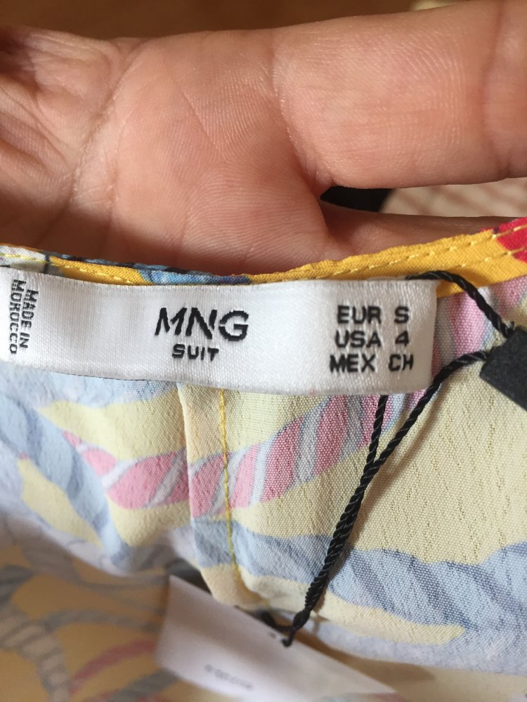 MNG Suit Tunika Bluse Gr.S ärmellos mit Seil Design Neu mit Etikett