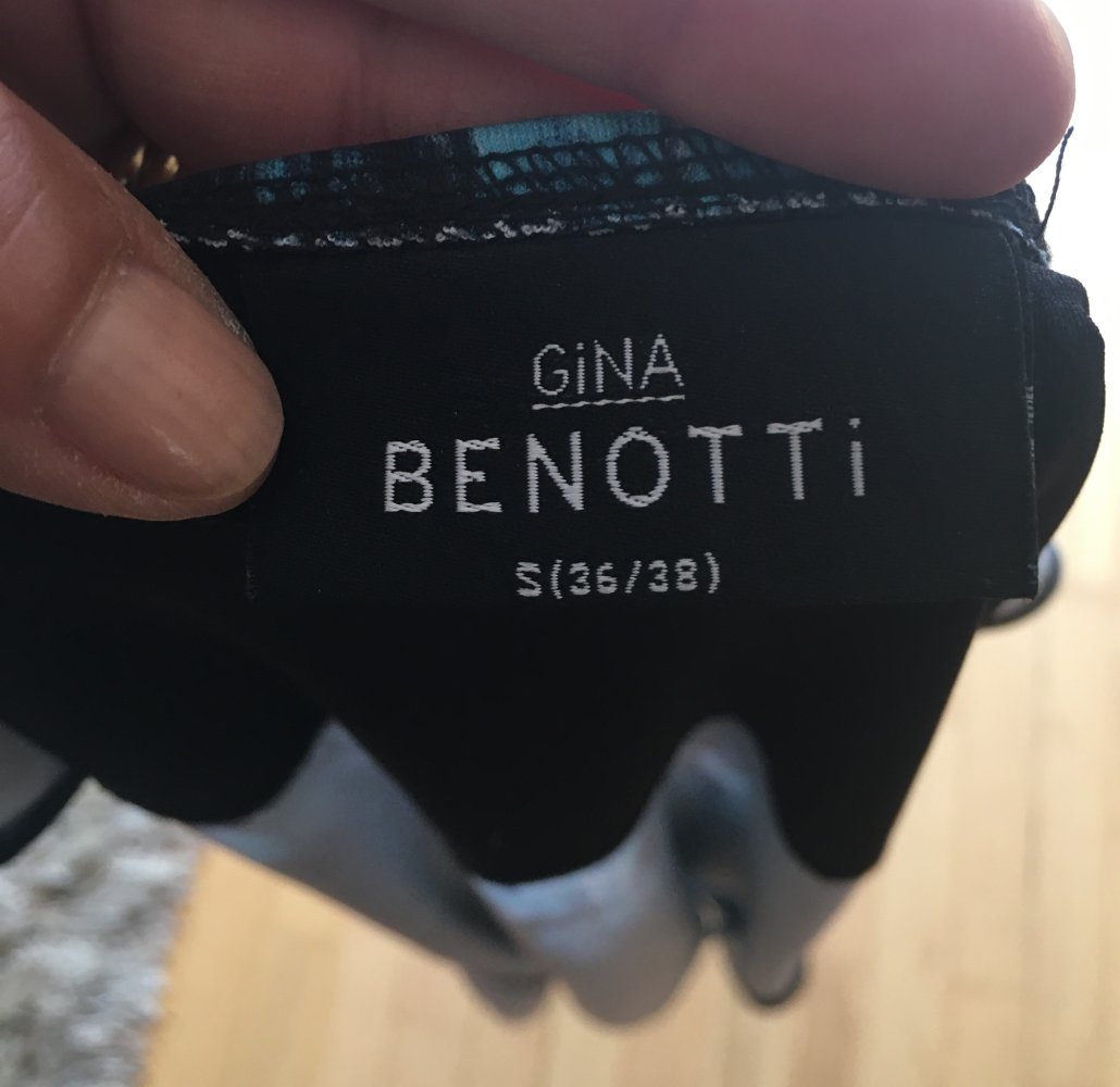 Gina Benotti Sommerkleid Gr.S schwarz / türkis neuwertig