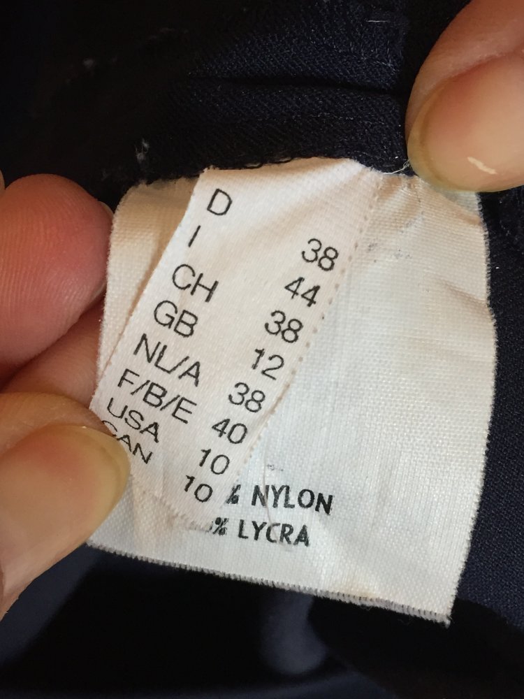 The Henssler Collection High Waist Stretch Rock Gr.36 Navy Blau