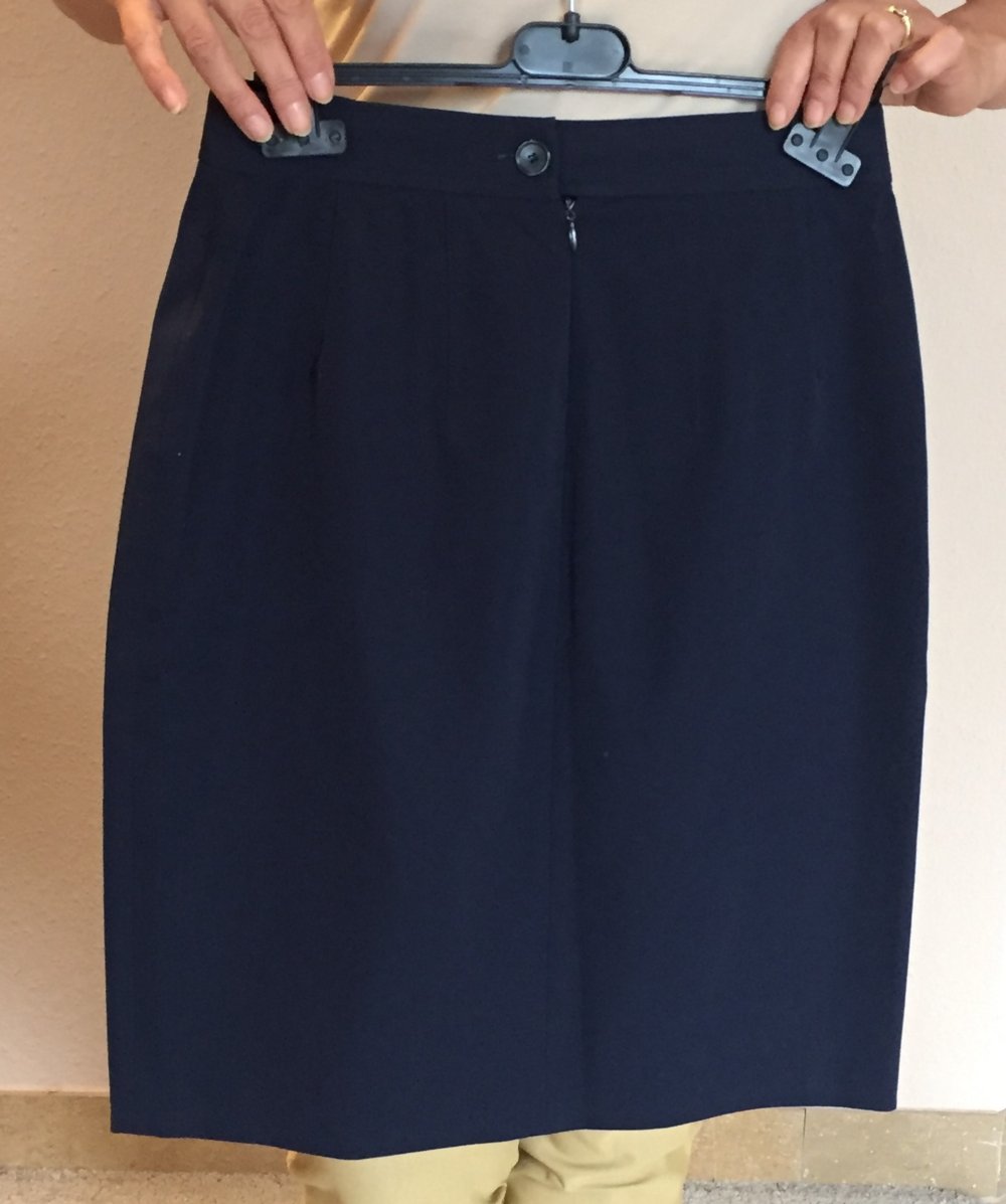 The Henssler Collection High Waist Stretch Rock Gr.36 Navy Blau