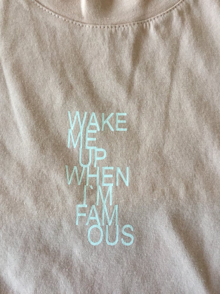 Hallhuber T-Shirt Gr.S in zartem Rose mit Aufschrift