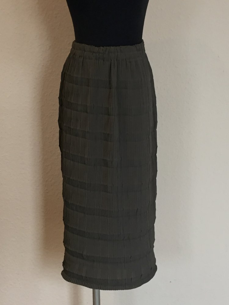 Babette San Francisco Plissee Midi Rock Gr.S Olivgrün