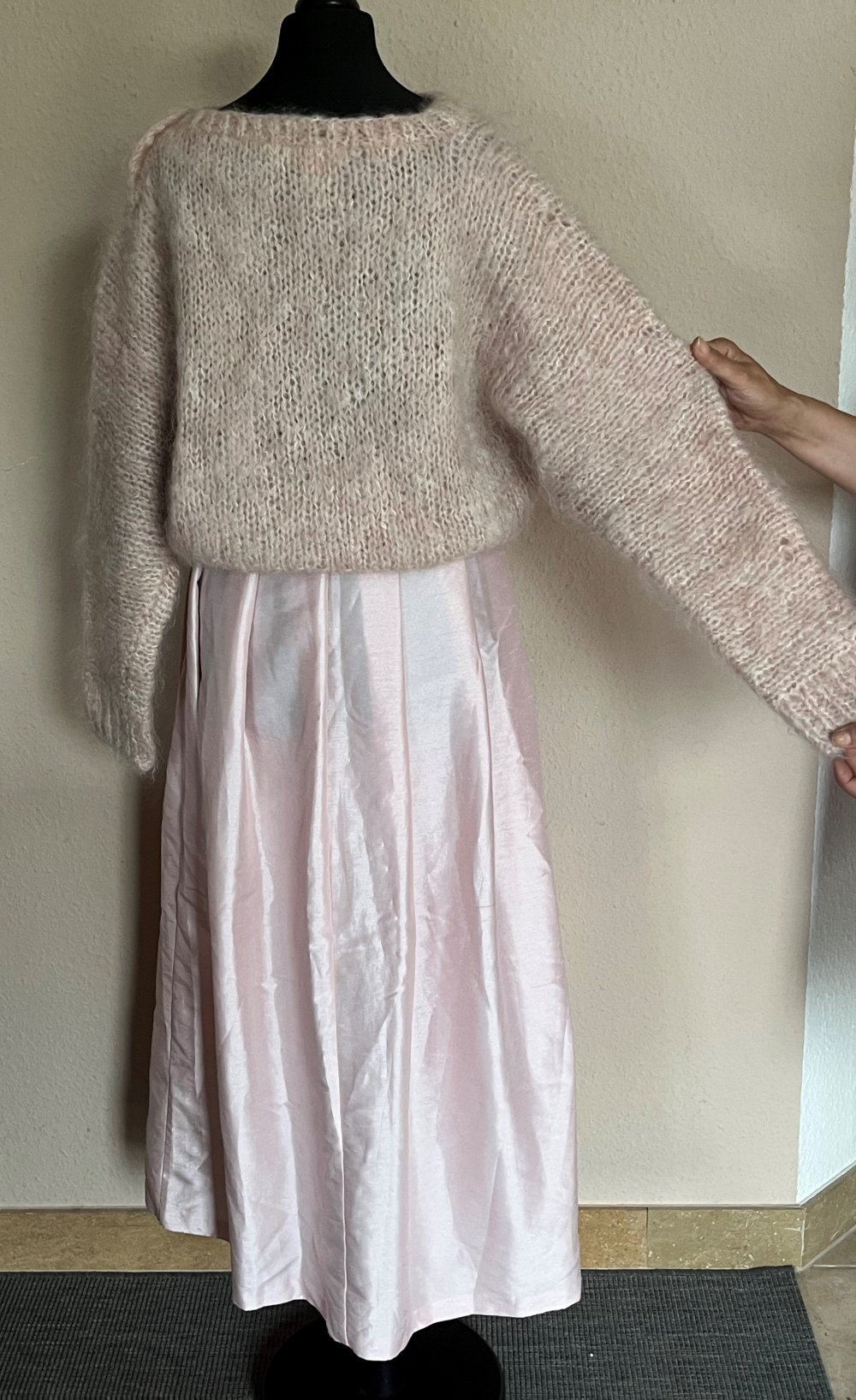 Liz Claiborne First Issue Maxirock Gr.36 Petite Wildseiden Optik Rose