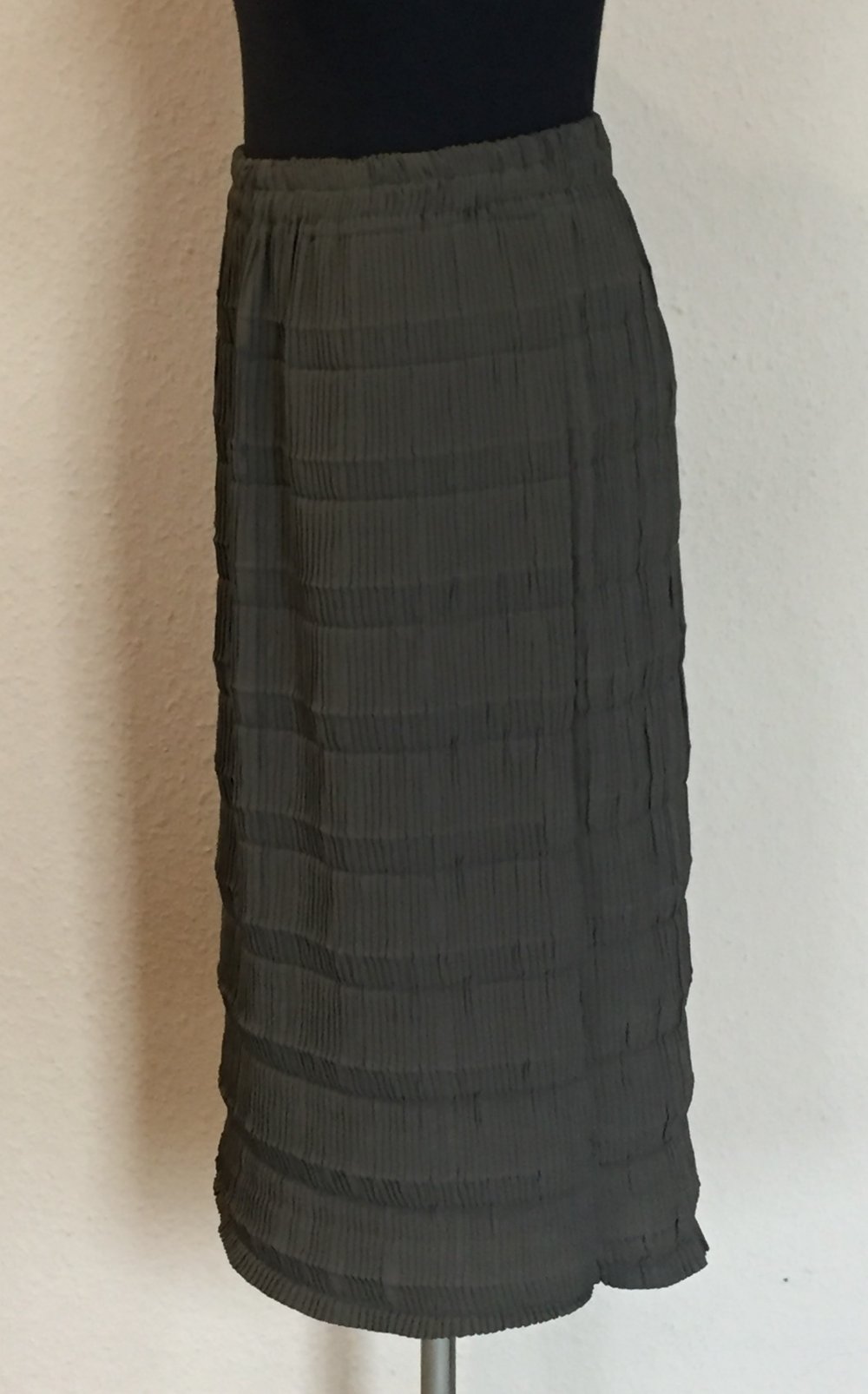 Babette San Francisco Plissee Midi Rock Gr.S Olivgrün