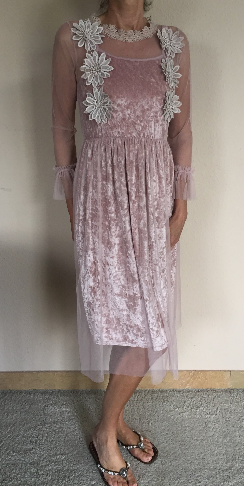 Traumhaftes Ballerina Cosplay Kleid aus Japan Samt und Tüll Gr.36 Farbe dezentes Rose