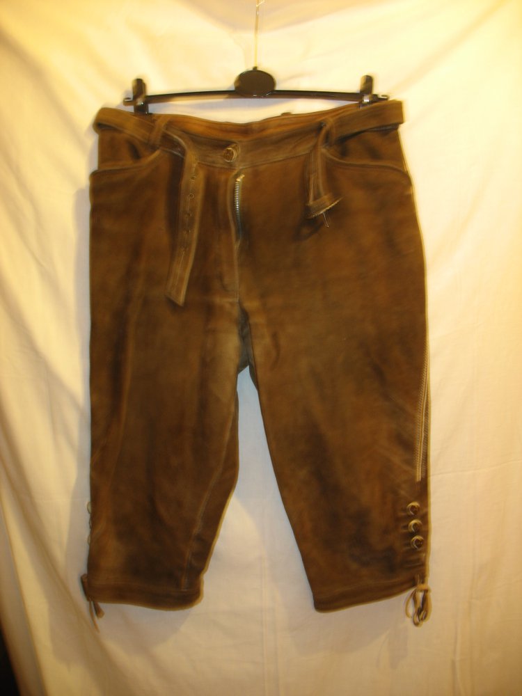 Damen 3/ 4 Lederhose Gr. 46