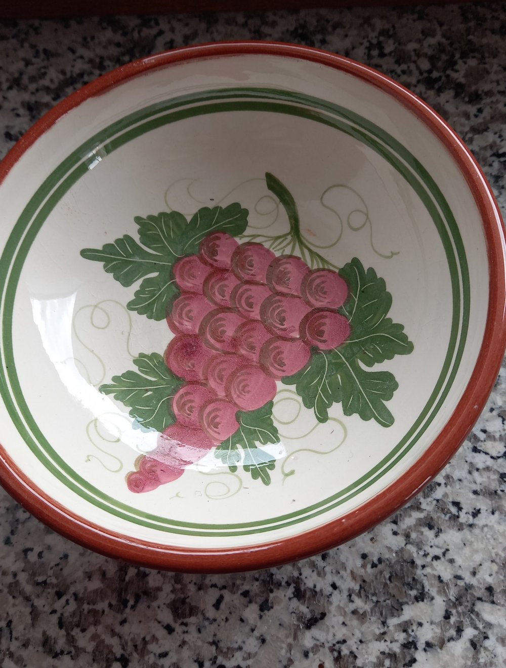 Ton Schale handbemalt