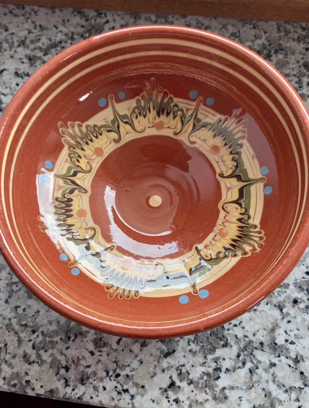 Ton Schale handbemalt