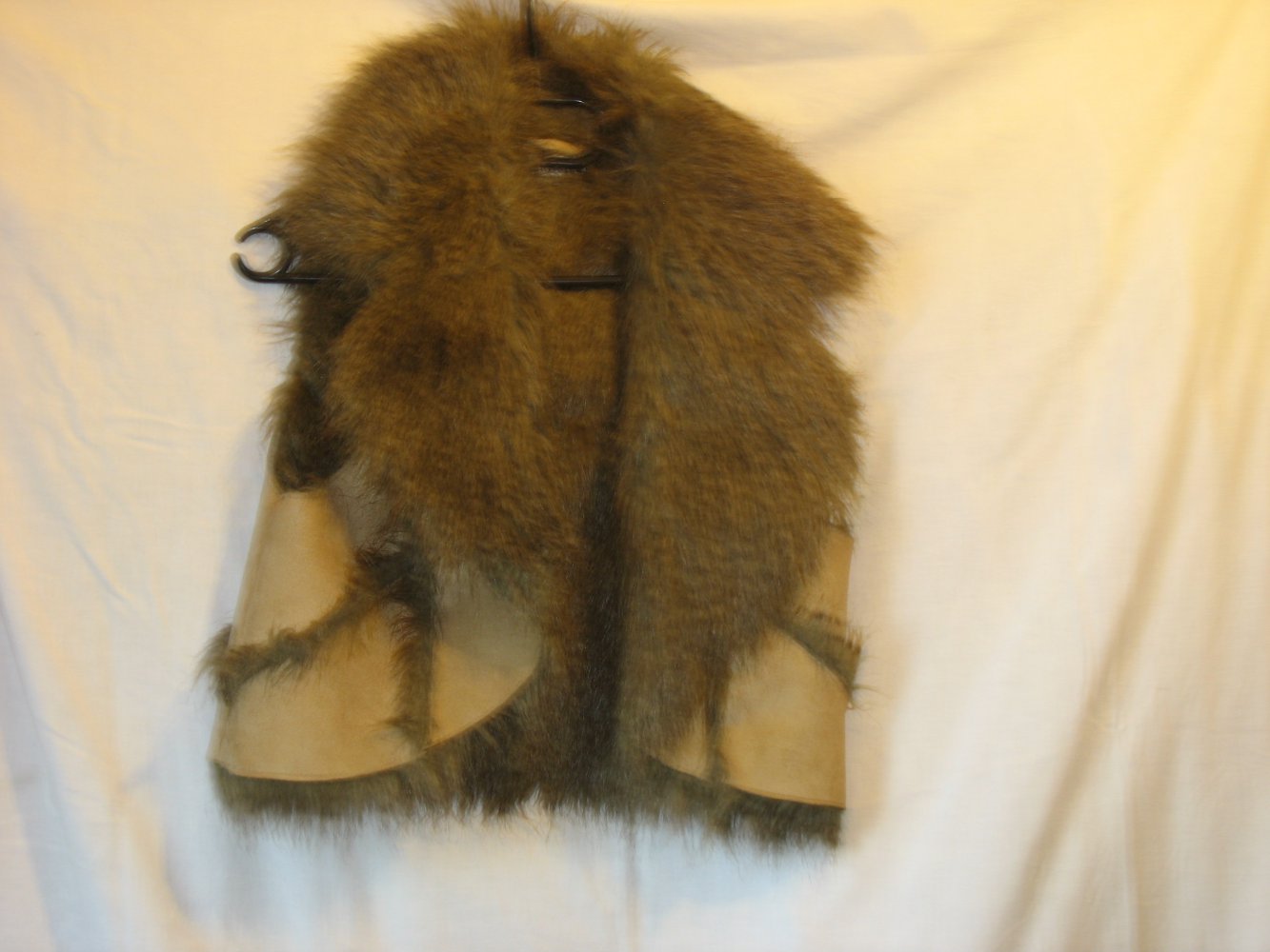 Leder weste mit Fell Gr. M